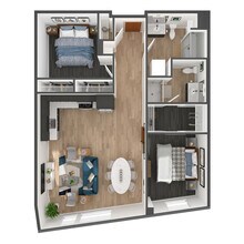 2 Bed, 2 Bath- D 706 floor plan
